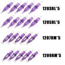 YILONG 20 支纹身针 OFEYLE 紫色独立包装专业级消毒纹身墨盒针眉毛纹身针 - 紫色 - 查看 23