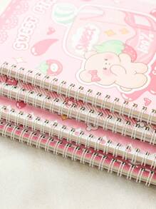 240 Inner Notebooks, A Total Of 4 A5 Cartoon Coil Books,  School Season Students Thickened School Supplies Record Book Value Eye Care Notepad Issued 4 Copies - Multicolor - View 8
