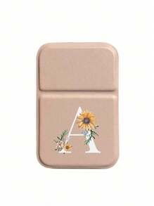 1pc Mini Pink Flower White Letters Foldable Portable Makeup Mirror,Letters Of A-Z Makeup Mirror With Bracket, Travel Mirror, Beauty Products, Desktop Makeup Mirror, Rectangular Desktop Compact Mirror Foldable Small Minimalist Makeup Mirror, Travel Portable Makeup Mirror For Women's Gift - The Best Gift For Mom And Teacher