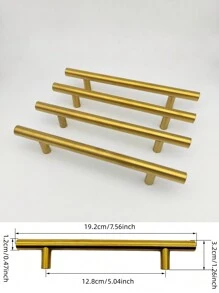 Tay nắm cửa tủ/tủ quần áo hình chữ T bằng thép không gỉ - màu đen - Xem 18