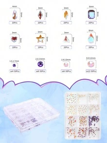 novani Tooth Gem Kit,DIY Tooth Gem Kit Professional, Stylish Sparkling Crystal Tooth Jewelry Sweet Smile Gem - Mauve Purple - View 3
