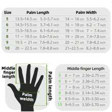 1 双专业男女款青少年足球守门员训练和比赛防滑手套，适合成人和青少年 - 黑色 - 查看 3