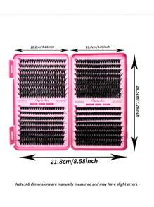 632PCS Lash Clusters Book DIY Eyelash Extensions Bundle Kit Clusters Lashes Book 0.07 D Curl LASH Mega Volume Individual Lashes Eyelash Clusters Extensions Wispy Lashes Cluster DIY At Home - D - View 11