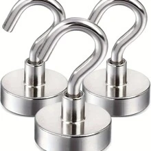 4 piezas Ganchos magnéticos de 100 LBS. Accesorios magnéticos para cruceros, sujeta puertas, llaves, hogar, oficina, parrilla. Mejores regalos