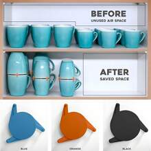 Coffee Mug Organizers And Storage, Kitchen Cabinet Shelf Organizer - Cupboard And Pantry Organization, Expandable Stackable Gadget For Tea Cup And Coffee Mugs, Save Space - Multicolor - View 2