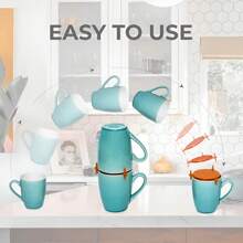 Coffee Mug Organizers And Storage, Kitchen Cabinet Shelf Organizer - Cupboard And Pantry Organization, Expandable Stackable Gadget For Tea Cup And Coffee Mugs, Save Space - Multicolor - View 3