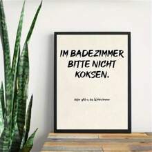 1 幅帆布印刷画，请勿在浴室喝可乐，家庭房间装饰墙面艺术无框，海报礼物生日毕业家居装饰圣诞装饰品圣诞节 - 彩色 - 查看 6