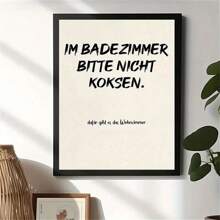 1 幅帆布印刷画，请勿在浴室喝可乐，家庭房间装饰墙面艺术无框，海报礼物生日毕业家居装饰圣诞装饰品圣诞节 - 彩色 - 查看 9