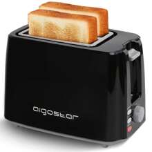 Aigostar 2 Slice Toaster, 750W Low Wattage Toaster Black, 7 Variable Browning Settings, Defrost, Reheat And Cancel Functions, Auto Shut-Off - UK Plug(220-240V) - View 1