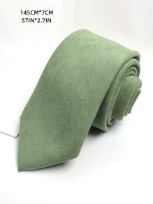 1 条深绿色手工领带，适合日常、派对、商务使用，可作为男士领带礼物 - 彩色 - 查看 3