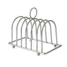1pc 6-Slice Stainless Steel Bread Rack - Space-Saving Restaurant-Grade Bread Holder For Freshly Baked Goods -  Metal Food Display Tool For Home Kitchen Countertops - Multicolor - View 11