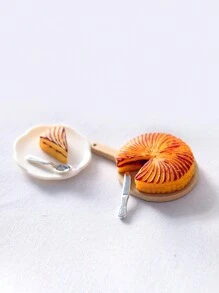 1 pieza 1:12 Pastel de manzana y té de burbujas de miniatura para casa de muñecas, prop de fotografía, decoración de paisaje micro