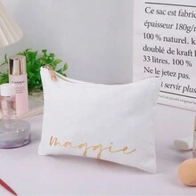 Túi đựng đồ trang điểm cá nhân | Quà tặng cầu hôn cho phù dâu | Quà tặng cho mẹ Túi đựng mỹ phẩm có tên tùy chỉnh dành cho phụ nữ | Quà tặng phù dâu danh dự cho tiệc cưới, Túi đựng đồ trang điểm, Phụ kiện du lịch, Vật dụng cho chuyến đi chơi mùa hè - Nhiều màu - Xem 8