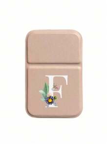 1pc Mini Pink Flower White Letters Foldable Portable Makeup Mirror,Letters Of A-Z Makeup Mirror With Bracket, Travel Mirror, Beauty Products, Desktop Makeup Mirror, Rectangular Desktop Compact Mirror Foldable Small Minimalist Makeup Mirror, Travel Portable Makeup Mirror For Women's Gift - The Best Gift For Mom And Teacher