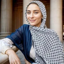 1 件全新阿拉伯头巾头巾，雪纺印花格子长围巾，裹头巾，方形围巾，披肩，阿拉伯联合酋长国迪拜的头巾，作为沙特阿拉伯国庆节的礼物，爱沙特阿拉伯 - 彩色 - 查看 4