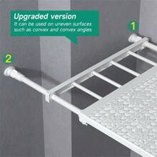 Adjustable Closet Organizer Storage Shelf Space-Saving Kitchen Wardrobe Shelves Holders Smart Shelf 53 To 90 Cm White Extendable Width - 白色 - 查看 8
