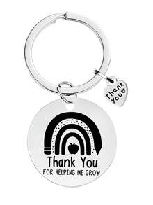 1 件 2024 新款蜜蜂心不锈钢钥匙扣，毕业、教师节、父母、同学的理想礼物