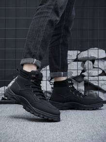 Stivali da trekking da uomo all'aperto Scarpe da trekking allacciate Scarpe da lavoro comode Scarpe da arrampicata da uomo