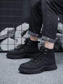 Stivali da trekking da uomo all'aperto Scarpe da trekking allacciate Scarpe da lavoro comode Scarpe da arrampicata da uomo