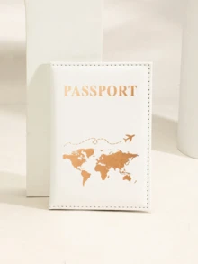 1 Bao Da Hộ Chiếu Pu Sáng Tạo Có Ngăn Đựng Vé, Hộp Đựng Hộ Chiếu Thời Trang Cho Kỳ Nghỉ Du Lịch Vỏ Hộ Chiếu Bảo Vệ - trắng - Xem 1
