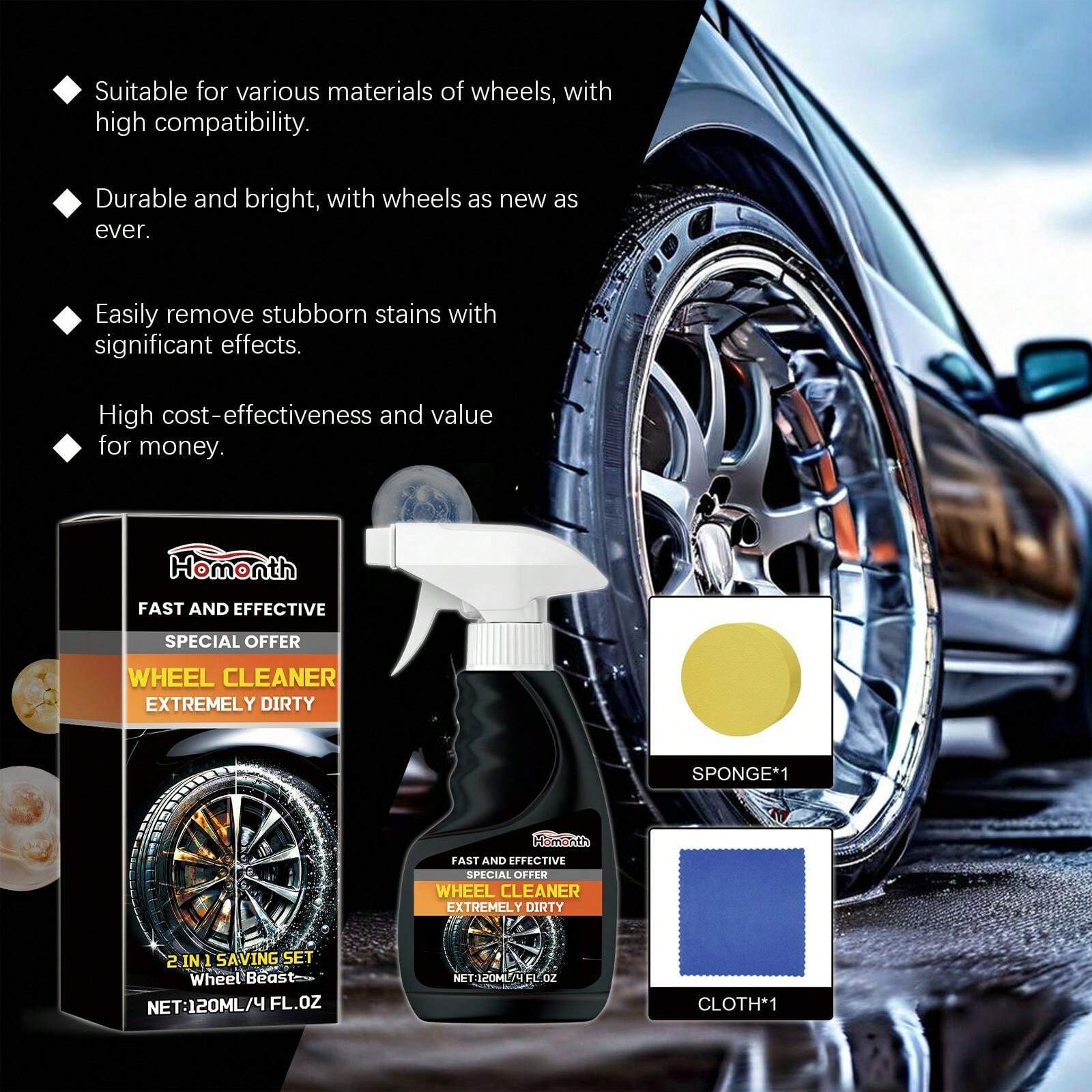 Nettoyant Jantes Octowheel - 500ml - Prêt à L'Emploi Pour Jantes Alu Et Tout Type De Roues