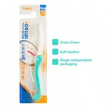 1PC Portable Foldable Toothbrush, Equipped With Advanced Soft Bristle Washing Set, Suitable For Home Use. Soft Fur Design - Ideal Choice For Camping, Hiking, And Backpacking - Multicolor - View 12