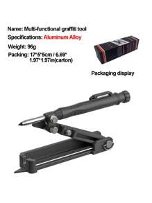 1 件 13 厘米/5 英寸塑料 + 铝合金多功能木工标记工具、涂鸦工具、带深孔铅笔的书写工具、测量工具、建筑铅笔 DIY 木工标记规划线测量工具，是送给男士、爸爸和丈夫的绝佳礼物 - 彩色 - 查看 12