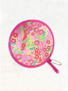 A Beautiful Mini Portable Folding Round Fan, Suitable For Ladies, Is Refreshing And Cool, Full Of Fun, And Is An Excellent Gift For Festivals And Occasions.
