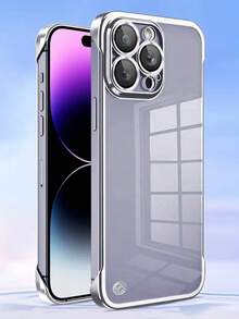 1 件无框半覆盖防摔电镀保护手机壳，适用于 16/11、15 Pro Max、14 Pro Max - 銀色 - 查看 3