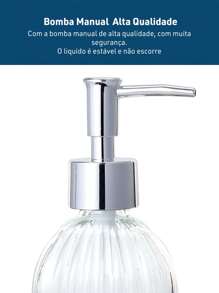 Glass Dispenser 400ml Liquid Soap And Alcohol Bathroom - Dolce Home - 無色 - 查看 6