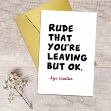 Funny Leaving Card For Coworker Boss, Colleague Leaving Card, Going Away Card For Friend, Retirement Card, Goodbye Card For Him Her, Rude That You're Leaving - Multicolor - View 5