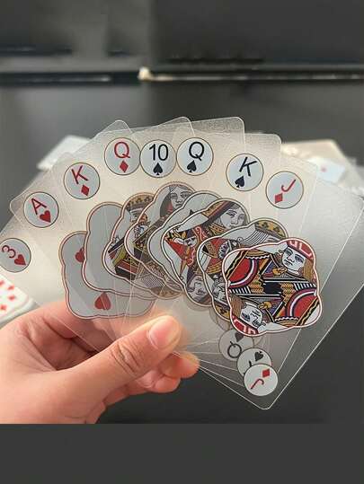 1pc Creative Transparent Plastic Waterproof PVC Playing Cards