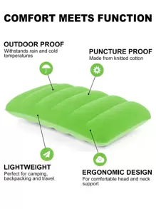 Comfortable Inflatable Pillow, Ultralight A4 Size Inflatable Travel Pillow, Small Squared Flocked Fabric Air Pillow For Office, Traveling, Holiday Trip, Hiking, Camping,Napping,Neck Lumbar Support, Multiple Colors Available Travel Essentials Travel Accessories Travel Must Haves Beach Vacation Summer School Accessories Back To School Supplies Stuff - Multicolor - View 3