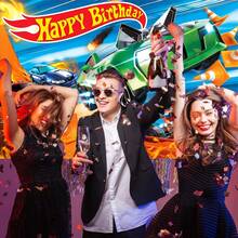 1Pc Cartoon Car Theme Happy Birthday Party Background Banner, 82.7 * 59.1/59.1 * 39.4/39.4 * 29.5 Inch Motorcycle Player Birthday Decoration Background, Suitable For Birthday Party, Cake Table Banner, Photo Booth, Cake Table Banner Party Background Decoration Props Supplies Gift - Multicolor - View 2