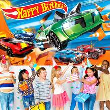 1Pc Cartoon Car Theme Happy Birthday Party Background Banner, 82.7 * 59.1/59.1 * 39.4/39.4 * 29.5 Inch Motorcycle Player Birthday Decoration Background, Suitable For Birthday Party, Cake Table Banner, Photo Booth, Cake Table Banner Party Background Decoration Props Supplies Gift - Multicolor - View 5