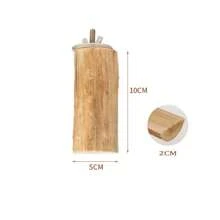 Soporte de madera de abeto natural para loro, barra sólida de madera, plataforma de descanso, trampolín para jaula de aves, accesorios de juguetes para aves