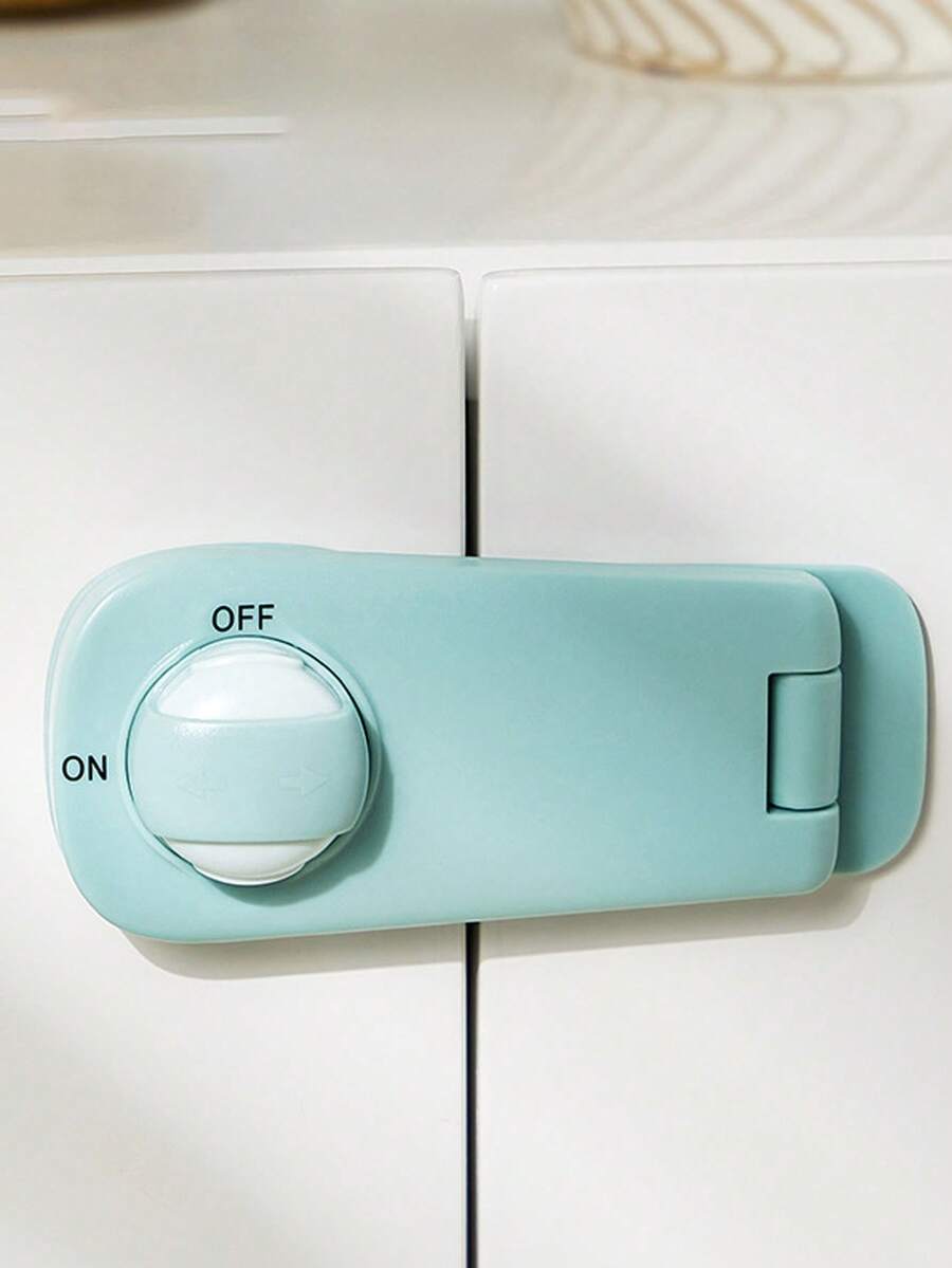 1 pieza Cerradura de cajón para bebé, Cerradura anti-niños para puerta/gabinete/refrigerador - Multicolor - Ver 1