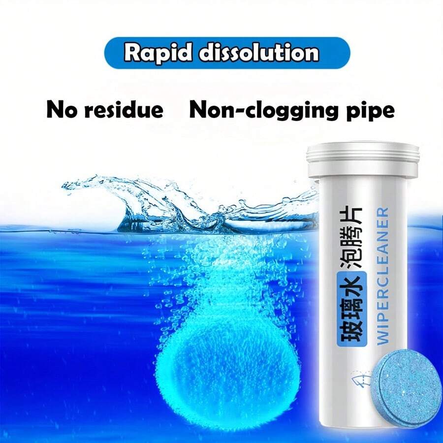 15pc Car Windshield Cleaning Liquid Sheet Solid Windshield Wiper