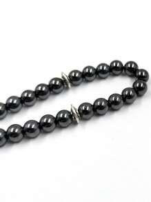 Tasbih Natural Hematite Beaded Bracelets 33prayer Beads Islamic Bracelet Ramadan Gift Pocket Misbaha Eid Accessory