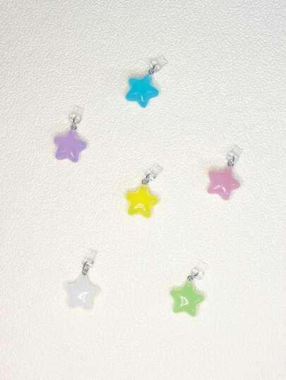 Simple And Cute Luminous Five-Pointed Star Shaped Dust Plug For Mobile Phones And IPads Charging Port