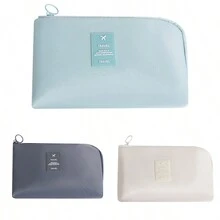 1PC旅行商务数码收纳包多功能电源数据线充电器化妆包便携全包移动电源数据线大容量便携耳机收纳包储物袋航空票据护照凭证钱包身份证件数码凭证件身份证明包电子防震充电器U盾移动硬盘宝数据线整理袋 - 彩色 - 查看 2