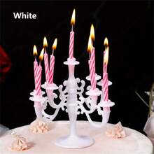 1 套/10 件，烛台烛台生日蛋糕装饰蜡烛纸杯蛋糕装饰烛台适用于婚礼生日派对用品桌面装饰家居装饰房间装饰节日装饰 - 彩色 - 查看 10
