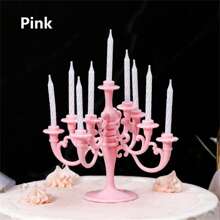 1 套/10 件，烛台烛台生日蛋糕装饰蜡烛纸杯蛋糕装饰烛台适用于婚礼生日派对用品桌面装饰家居装饰房间装饰节日装饰 - 彩色 - 查看 5