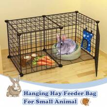 Rabbit Hay Bag Feeder, Stars 600D Oxford Cloth Fabric Hay Hanging Feeder Storage For Rabbit Chinchilla Small Animals - Royal Blue - View 5