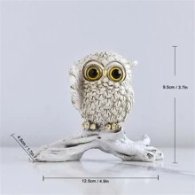 1件猫头鹰树脂工艺品摆件可爱大眼复古猫头鹰网红丑猫头鹰小雕塑家居装饰小摆件