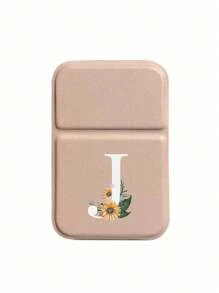 1pc Mini Pink Flower White Letters Foldable Portable Makeup Mirror,Letters Of A-Z Makeup Mirror With Bracket, Travel Mirror, Beauty Products, Desktop Makeup Mirror, Rectangular Desktop Compact Mirror Foldable Small Minimalist Makeup Mirror, Travel Portable Makeup Mirror For Women's Gift - The Best Gift For Mom And Teacher