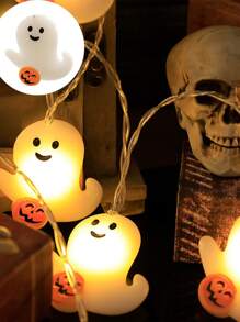 1 dây đèn bí ngô hình dơi/bí ngô/bí ngô mini bằng acrylic, chiều dài tùy chọn 2m/3m, chất liệu PVC, đèn dây LED, mặt dây trang trí, dùng cho nhà hàng, trưng bày cửa sổ, trang trí Halloween, tiệc tùng, "BOO", dùng 2/3 pin AA (không bao gồm pin) trang trí Halloween trang trí phòng trang trí vườn Halloween làm quà tặng trang trí tiên trang trí ngày lễ trang trí lễ hội - Nhiều màu - Xem 4