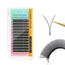 1 pezzo NAGARAKU YY 0.07 C D Curl Shape Triple Tips Estensioni di ciglia premium morbide e naturali, fatte a mano, per uso professionale da donna, confezione casuale con cluster di ciglia, ciuffetti di ciglia, ciglia singole, ciglia finte - nero - Visualizzare 17