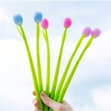 1 支随机颜色创意变色花形学生中性笔，中东风格 - 彩色 - 查看 1