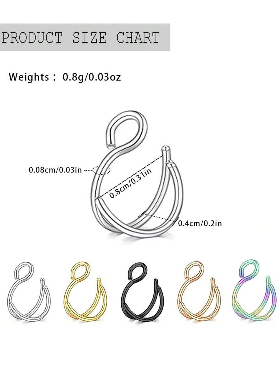 Stainless Steel Seven Color Classic Double Layered Irregular Fish Hook